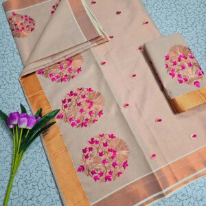 Kerala Tissue Cotton Saree